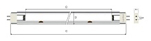 Лампа амальгамная LightBest GPHVA 881D25 G5,57 135W 2,3A (SLR 2581, SLR 2881, P-25130W)